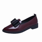 Damen Ballerinas aus Hochglanz-Leder mit eleganter Schleifen-Applikation R&B