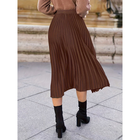 Damen Plisseerock mit hohem Bund und eleganter Ausstrahlung R&B