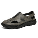 Damen Atmungsaktive Ledersandalen mit rutschfester Sohle und verstellbaren Riemen R&B