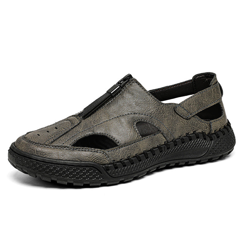Damen Atmungsaktive Ledersandalen mit rutschfester Sohle und verstellbaren Riemen R&B