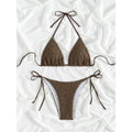 Damen Triangel-Bikini mit strukturiertem Obermaterial und verstellbaren Bändern R&B