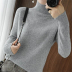 Damen weicher Rollkragenpullover aus feiner Merinowolle R&B