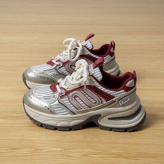 Damen Sportliche Trend-Sneaker mit modischen Akzenten und rutschfester Sohle R&B