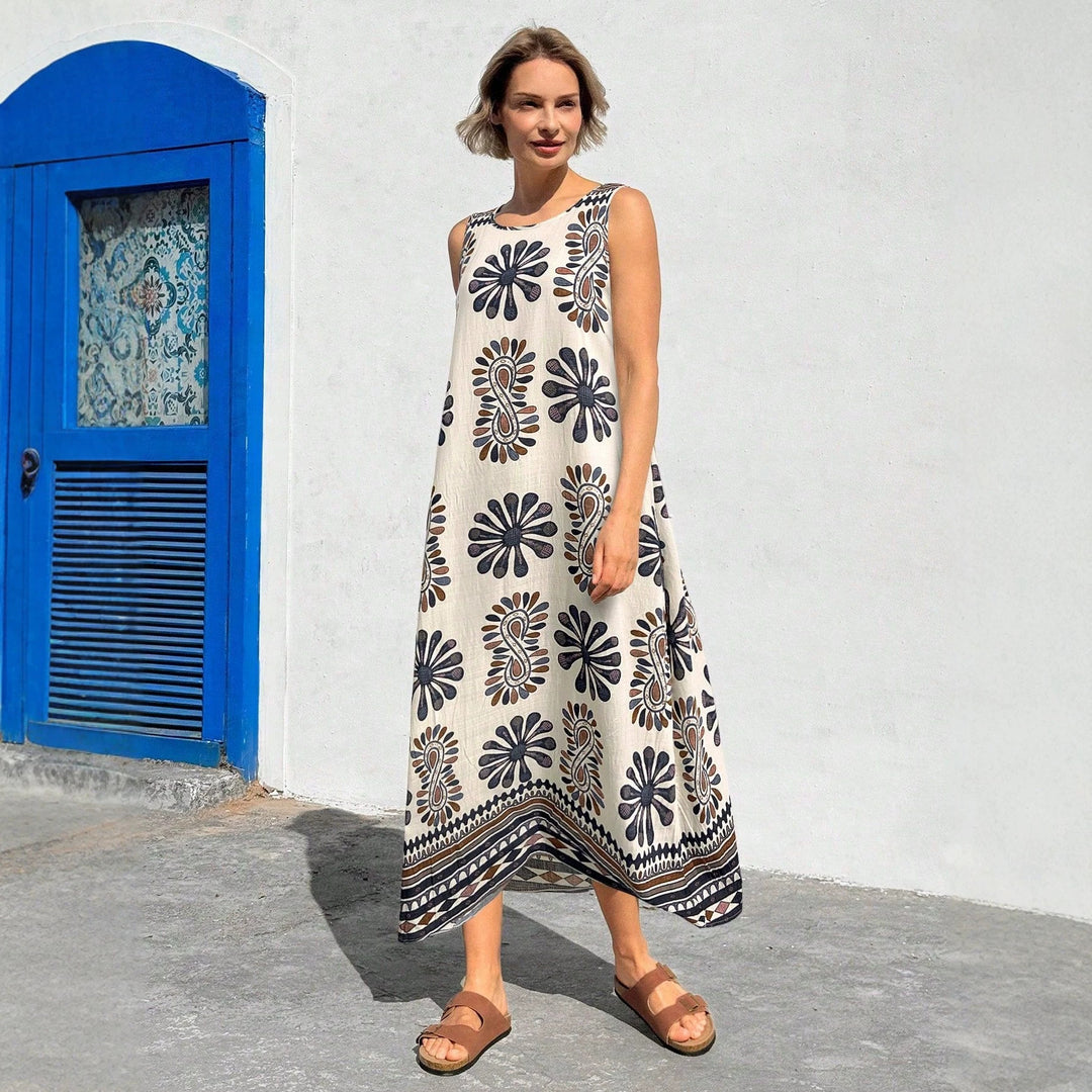 Damen Maxikleid mit floralem Druck und lässiger Schnitt R&B