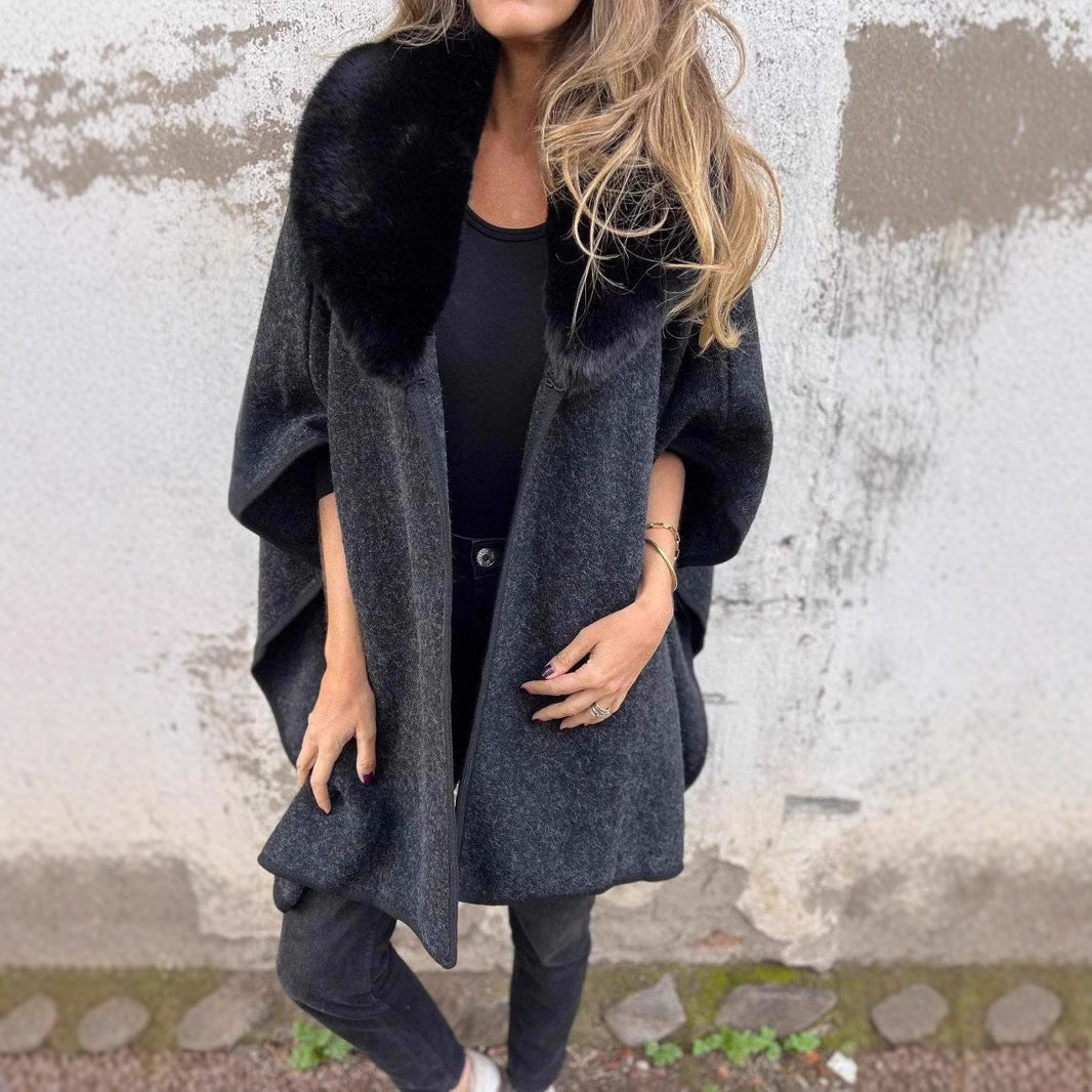 Damen Kapuzenjacke mit luxuriösem Kunstpelzkragen und modernem Schnitt