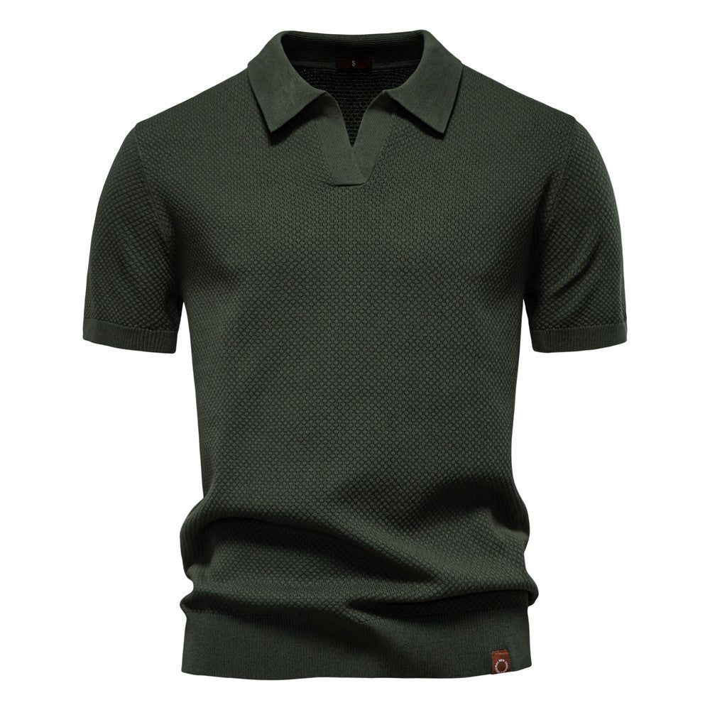 Herren Kurzärmliges Polo-Shirt mit strukturiertem Design R&B