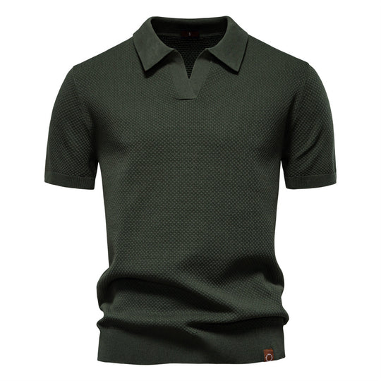 Herren Kurzärmliges Polo-Shirt mit strukturiertem Design R&B