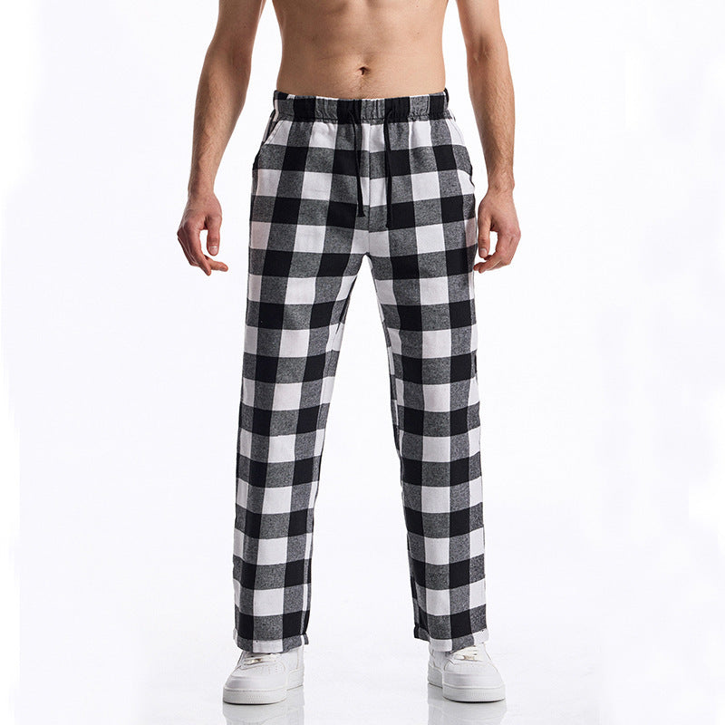 Herren komfortable Karohose R&B
