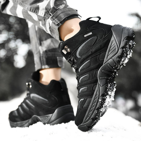 Herren hochgeschnittene Outdoor-Wanderschuhe mit rutschfester Sohle und atmungsaktivem Material R&B