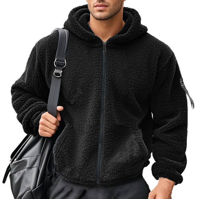 Herren Fleecekapuzenpullover mit ergonomischem Schnitt und praktischen Reißverschlusstaschen R&B