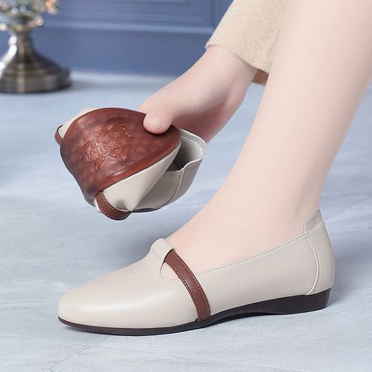 Damen Ballerinas mit elegantem Riemen und komfortablem Fußbett R&B