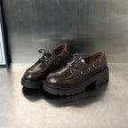 Damen elegante Plateau Schnürschuhe mit stabiler Sohle und modischem Design R&B