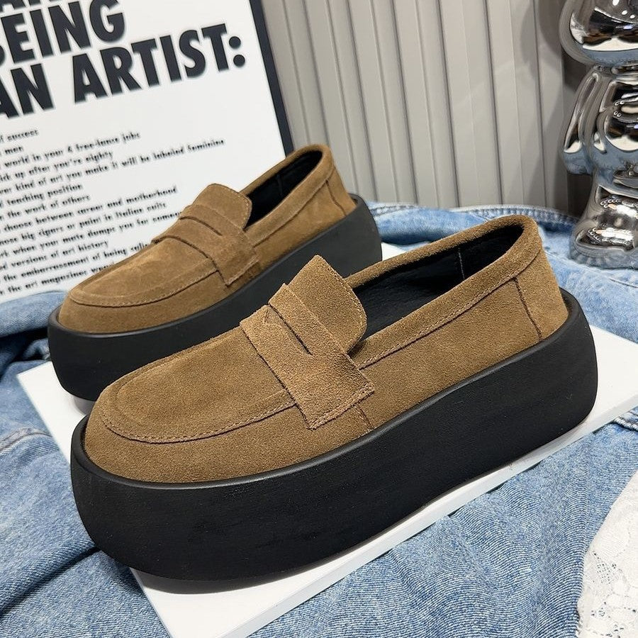 Damen modische Slipper mit extravaganter Plateau-Sohle R&B