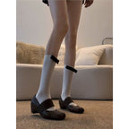 Damen elegante Flachschuhe mit praktischem Riemendesign R&B