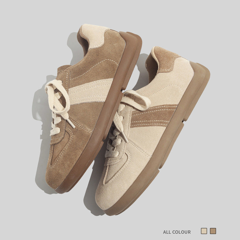Damen Bequeme Freizeitsneaker aus hochwertigem Wildleder mit rutschfester Sohle