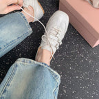 Damen modische Sneakers mit dekorativen Riemen und weichem Innenfutter R&B