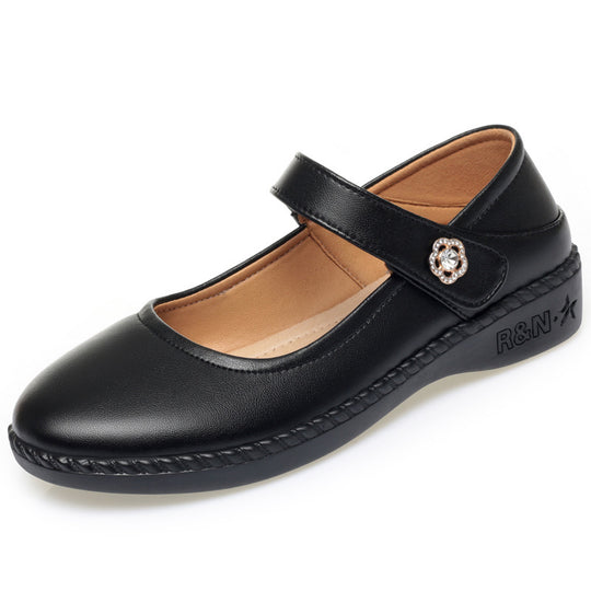 Damen Komfortable Mary Jane Ballerinas mit flexiblem Riemen und dekorativem Schmuckdetail R&B