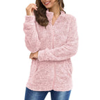 Damen Kuscheljacke mit durchgehendem Reißverschluss und weichem Plüschstoff R&B