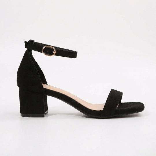 Damen Riemchen-Sandalen mit blockiertem Absatz und verstellbarem Knöchelriemen R&B