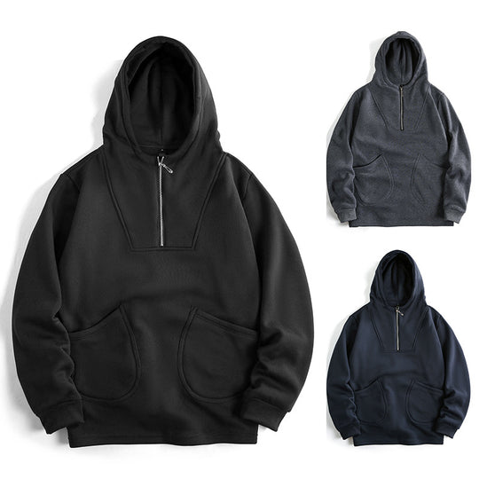Herren Kapuzenpullover mit innovativem Reißverschluss und komfortabler Passform R&B