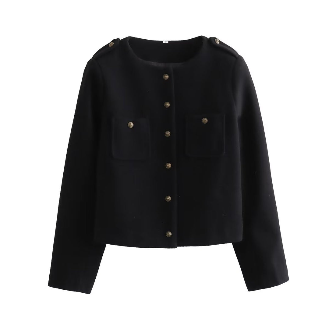 Damen Kurzjacke mit praktischen Taschen und eleganten Knopfdetails R&B