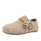 Damen Komfortable Slipper mit floralem Design und innovativer Schnürung