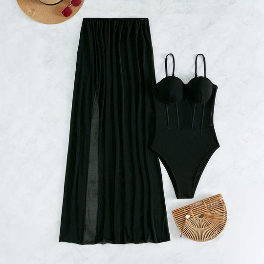 Damen Transparente Sommerkleid R&B
