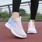Damen Fitness-Sneaker mit atmungsaktiver Mesh-Oberfläche und stoßdämpfender Sohle