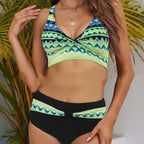 Damen Bikini-Set mit modischem Wickelausschnitt und elastischem Bund R&B