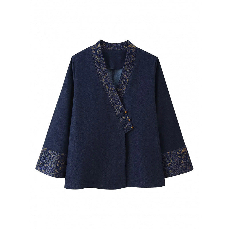 Damen elegante modische Jacke mit kunstvoller Stickerei R&B