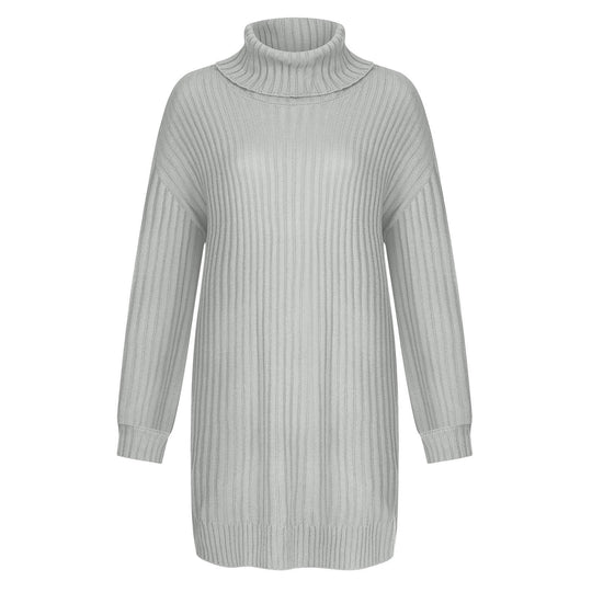 Damen Strickkleid mit hohem Kragen R&B