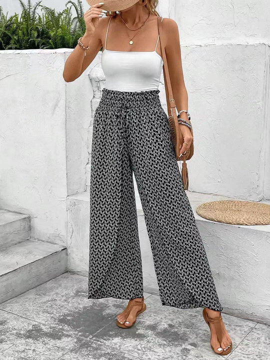Damen Maxirock mit floralem Design und seitlichem Schlitz R&B