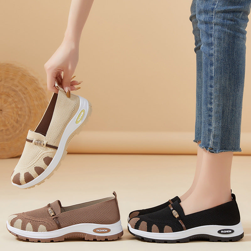 Damen Flexibilität Slip-On Freizeitschuhe mit atmungsaktivem Obermaterial R&B