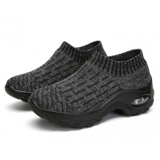 Damen Slip-On Sneakers mit atmungsaktiver Strick-Oberfläche und stoßdämpfendem Fußbett R&B