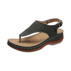 Damen Zehentrenner-Sandalen mit ergonomischem Fußbett und verstellbarem Riemendesign R&B