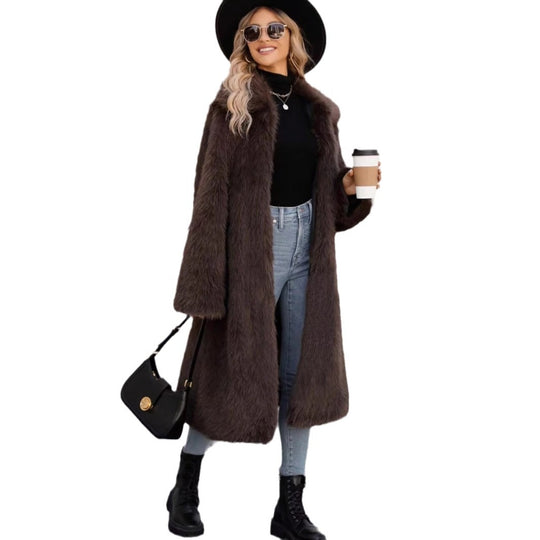 Damen Modischer Long Coat R&B
