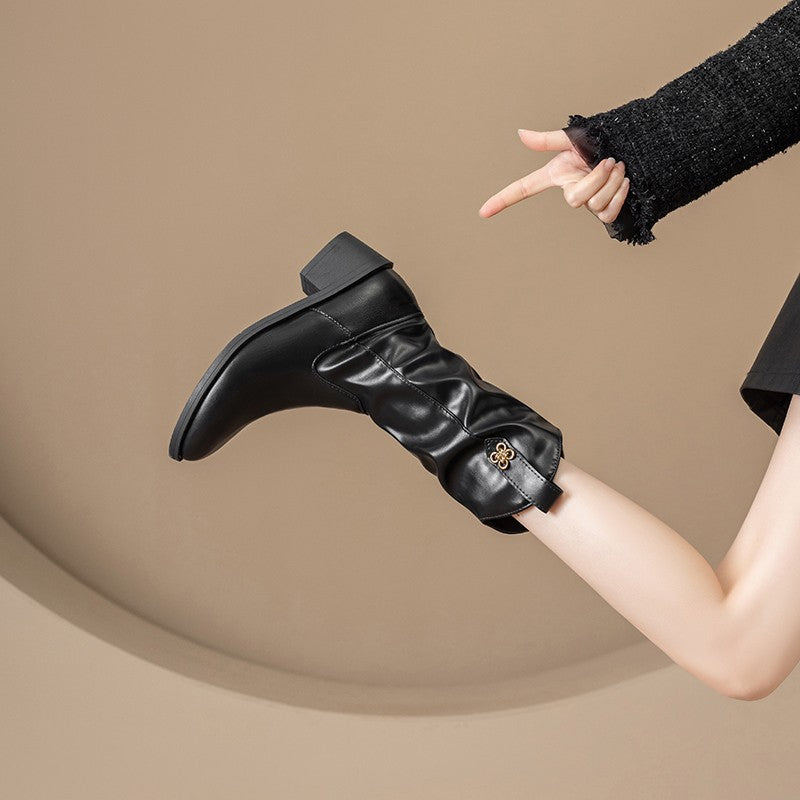 Damen modische Stiefel mit luxuriösem Innenfutter und flexibler Laufsohle R&B