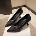 Damen elegante Pumps mit strukturiertem Obermaterial und Blockabsatz