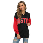 Damen Hoodie-Kleid mit farblich abgesetzten Ärmeln und lässigem Schnitt R&B
