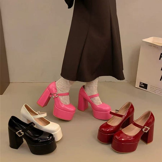 Damen Plateau-Pumps mit verstellbarem Riemen R&B