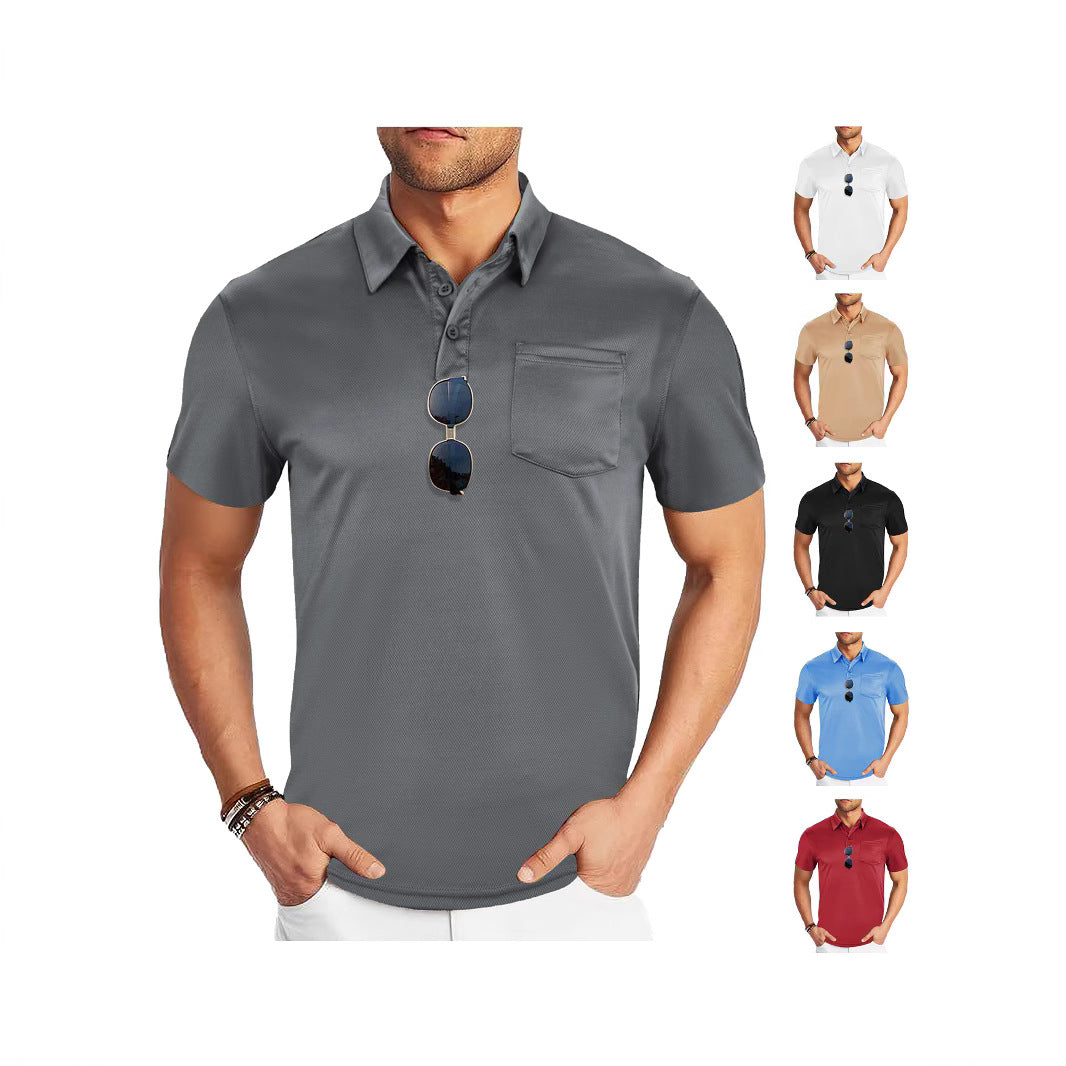 Herren nan funktionales Polohemd mit Brusttasche und atmungsaktiver Meshstruktur R&B