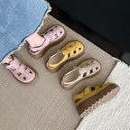 Damen Cushioned Plateau-Sandalen mit modischen Riemchen und weichem Obermaterial R&B