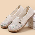 Damen Bequeme und modische Ballerinas mit feinem Blumenmuster R&B