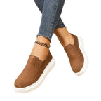 Damen Slip-On Sneakers mit atmungsaktiver Oberflächenstruktur und rutschfester Sohle