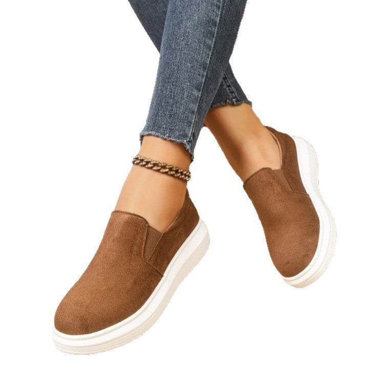 Damen Slip-On Sneakers mit atmungsaktiver Oberflächenstruktur und rutschfester Sohle