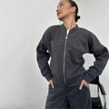 Damen Sportliche Zip-Jacke mit hohem Kragen R&B
