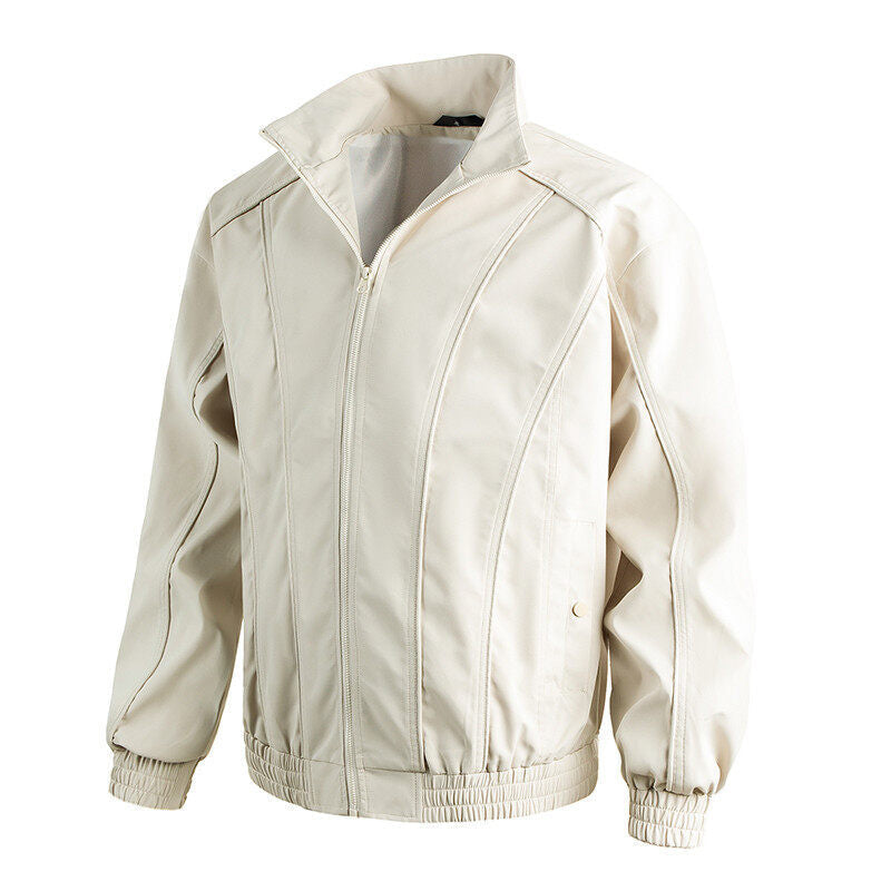 Herren Freizeitjacke mit hochschließendem Kragen und elastischem Bund R&B