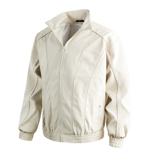Herren Freizeitjacke mit hochschließendem Kragen und elastischem Bund R&B