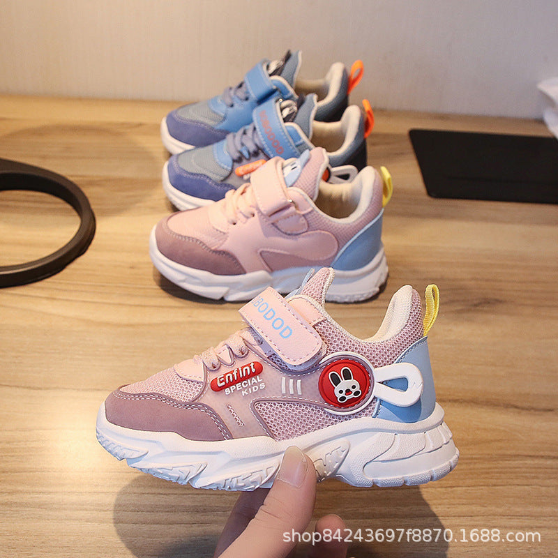 Damen Sportliche Kindersneaker mit verstellbarem Klettverschluss und niedlichem Tiermotiv R&B