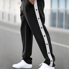 Herren Sportliche Jogginghose mit Druckknopfverschluss und atmungsaktivem Material R&B